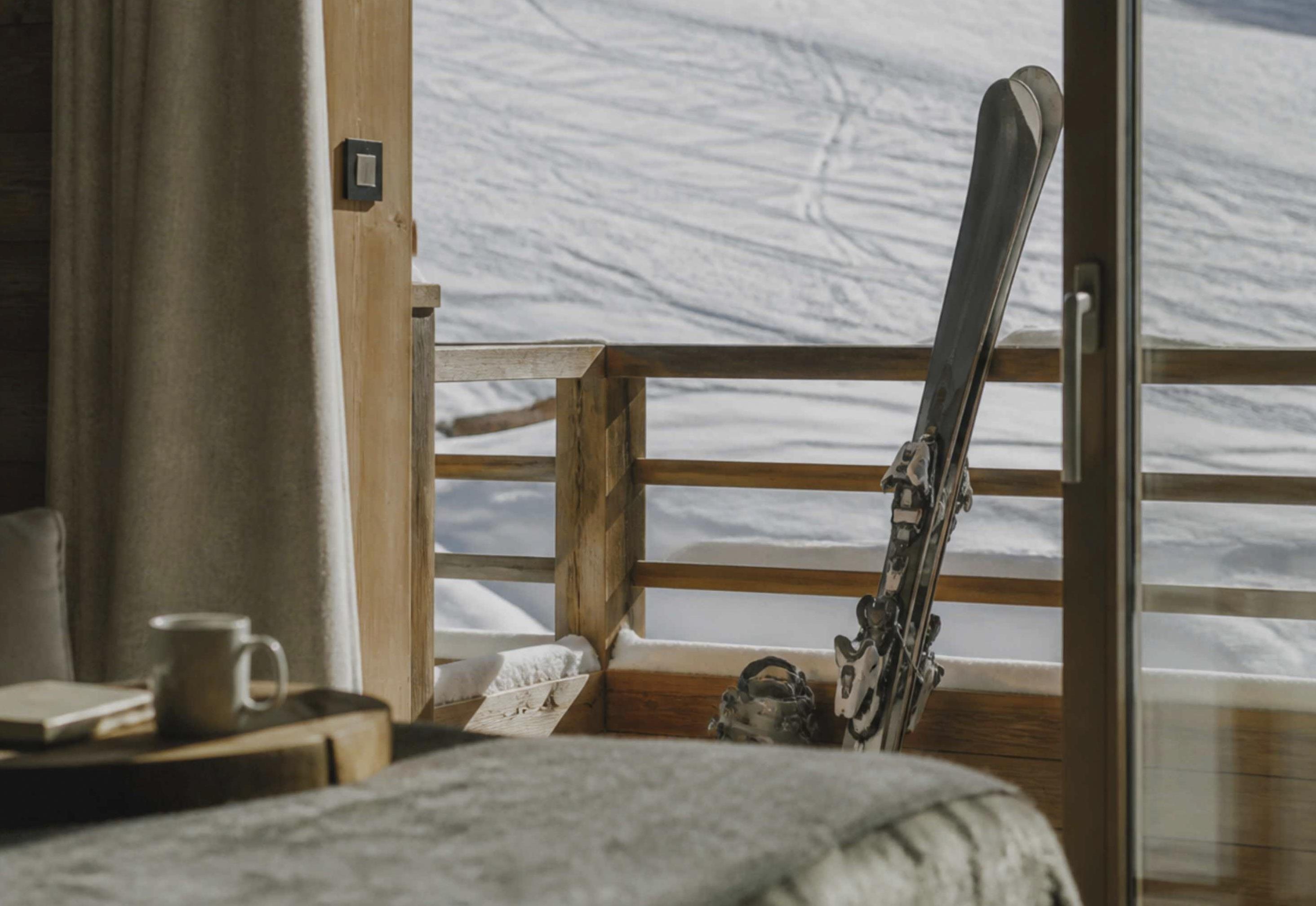 Skis aux pieds