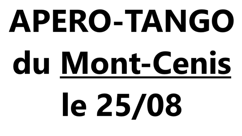 Apéro Tango au Mont-Cenis