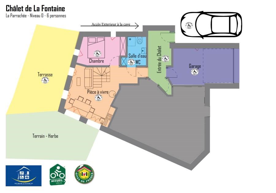 * Chalet de la fontaine - RDC la Parrachée (2 pers)